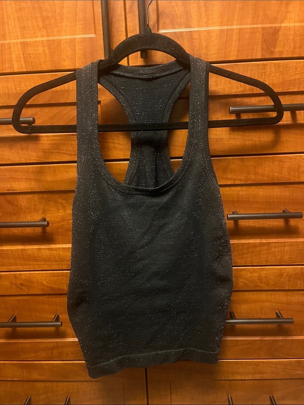 Lululemon sparkly black tank top